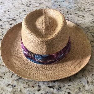 Biltmore S/M Natural Raffia Straw Sun Summer Golf Hat Vintage